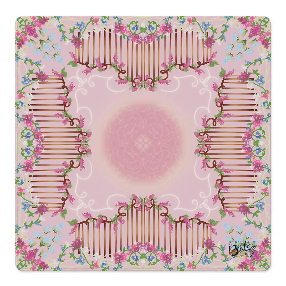 Climbing Wisteria Whimsy - 33"x 33" SI Signature™ faux leather