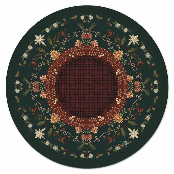 Holiday Wreath Botanical Circle