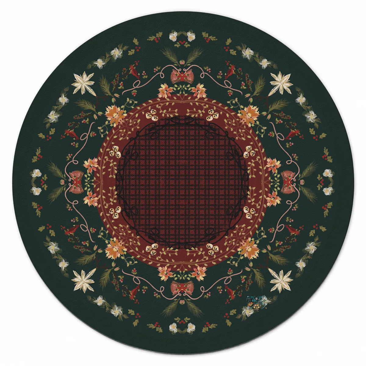 Holiday Wreath Botanical Circle