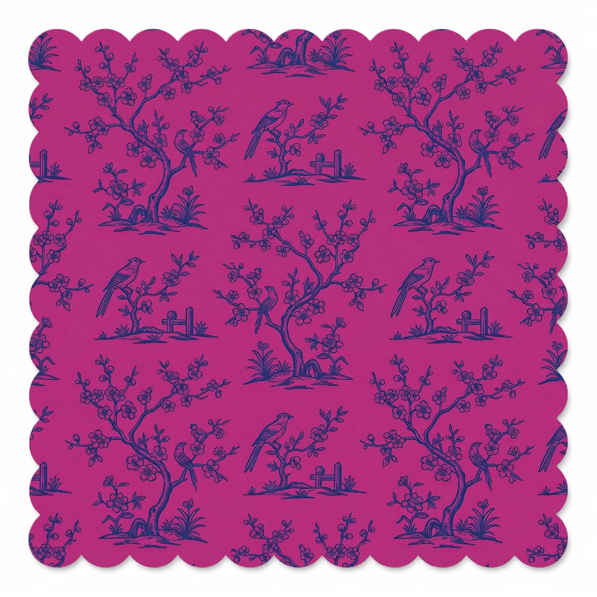 Fuchsia Songbird Chinoiserie