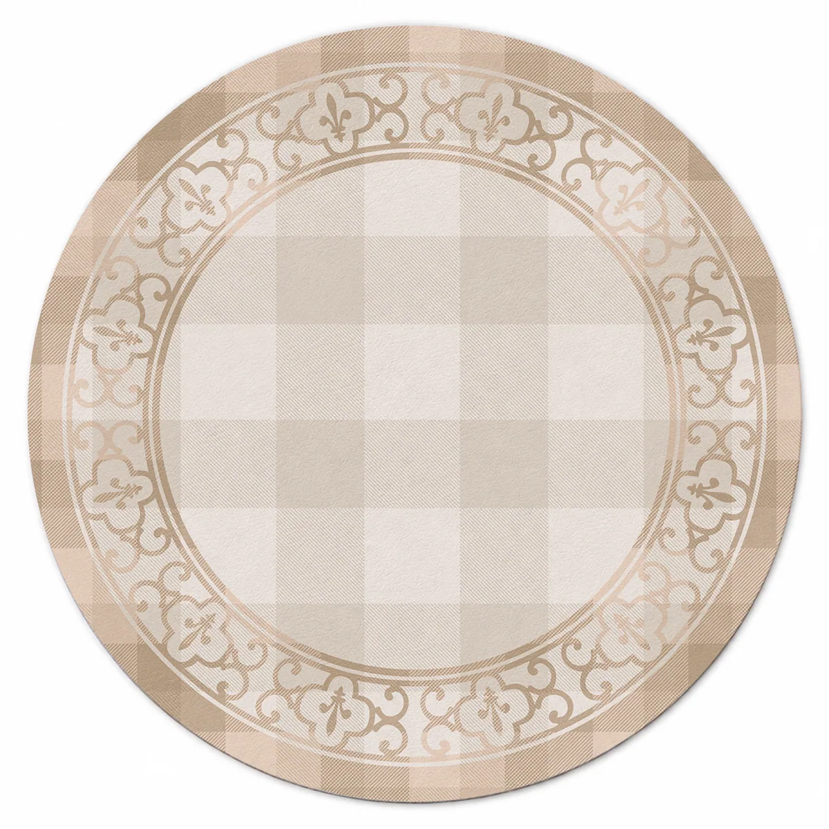 Buttercream Gingham Scroll