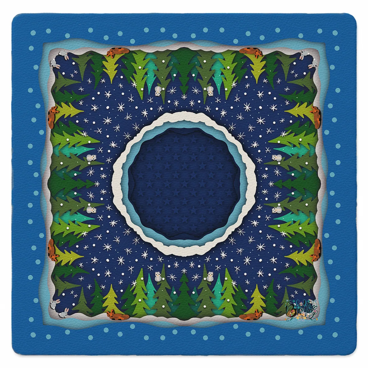 Snow Much Fun | 33"x 33" SI Signature™ faux leather