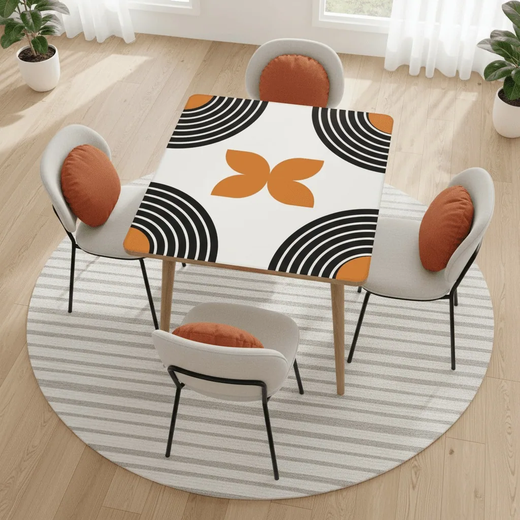 Calm Before Clack Modern Minimalist Geometric Designed Mahjong Mat