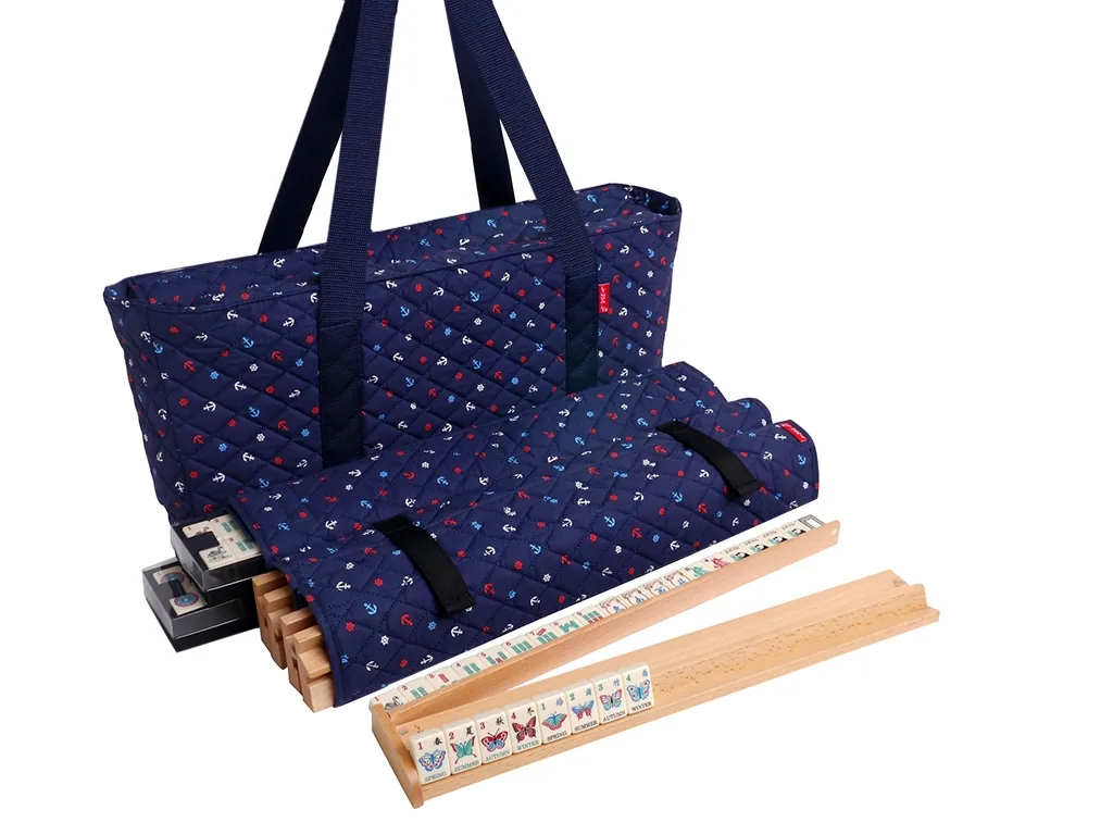 Artisan Collection Butterfly Series — Blue Nautical Set (Ivory Tiles, Beechwood Racks)