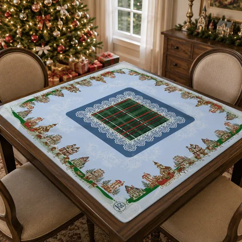 Christmas Mahjong Village Mat