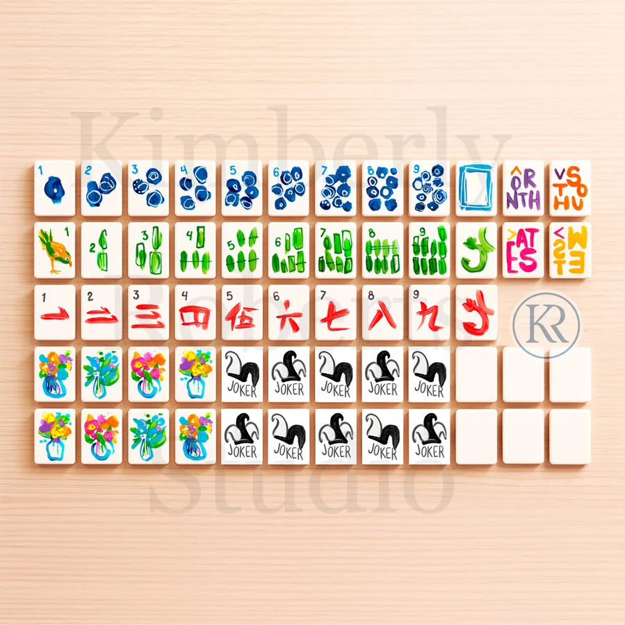 Abstract Mahjong Set PRINTED