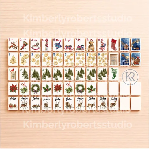Classic Christmas Mahjong Set PRINTED