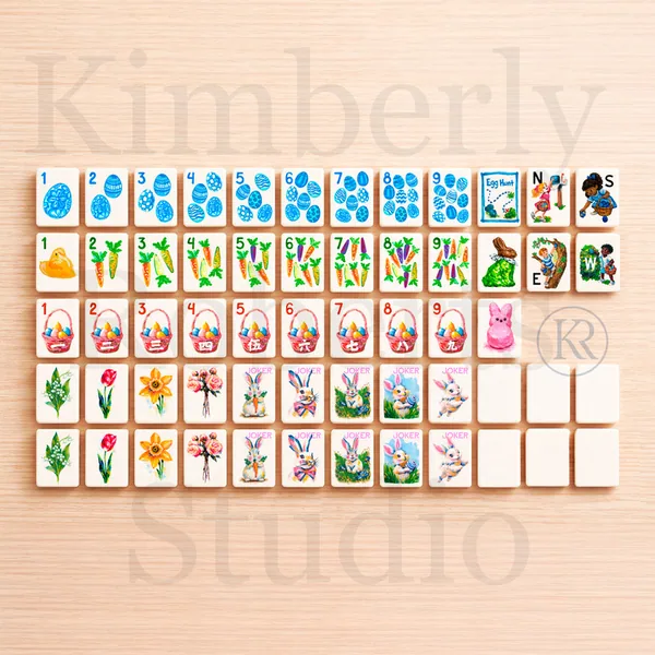 Easter Garden Mahjong Set PRINTED