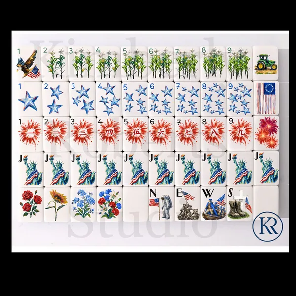 Patriotic Mahjong Set PRINTED