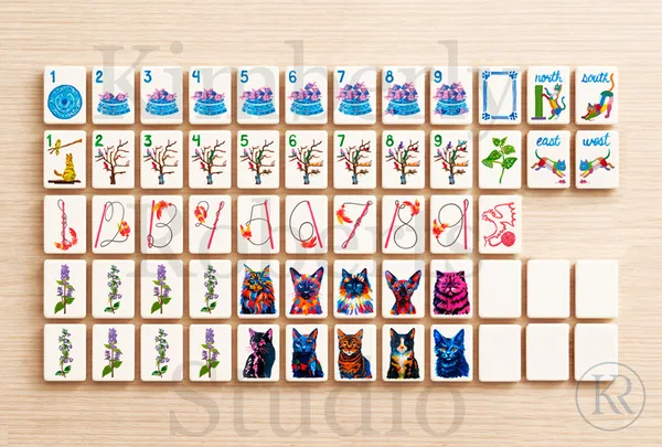 Cat Mahjong Set PRINTED