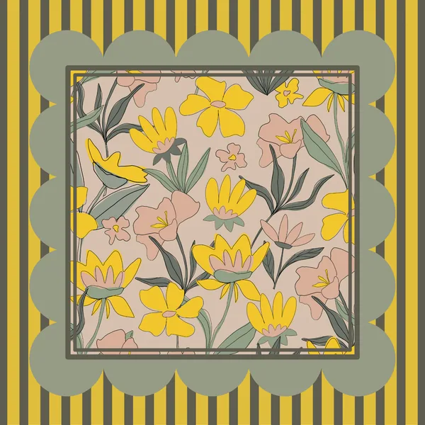 Yellow Flowers Mahjong Mat