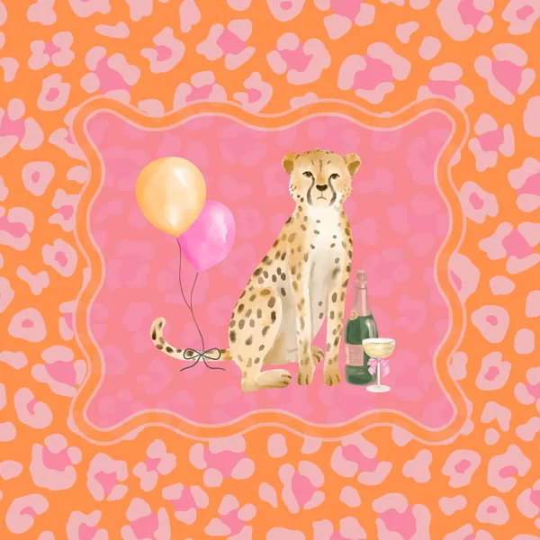 Champagne Cheetah Mahjong Mat