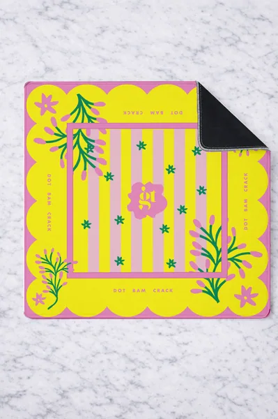 Mahjong Mat in Palm Springs Yellow 33"x33"