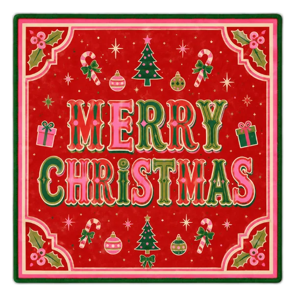 Merry Christmas Holiday Mahjong Mat
