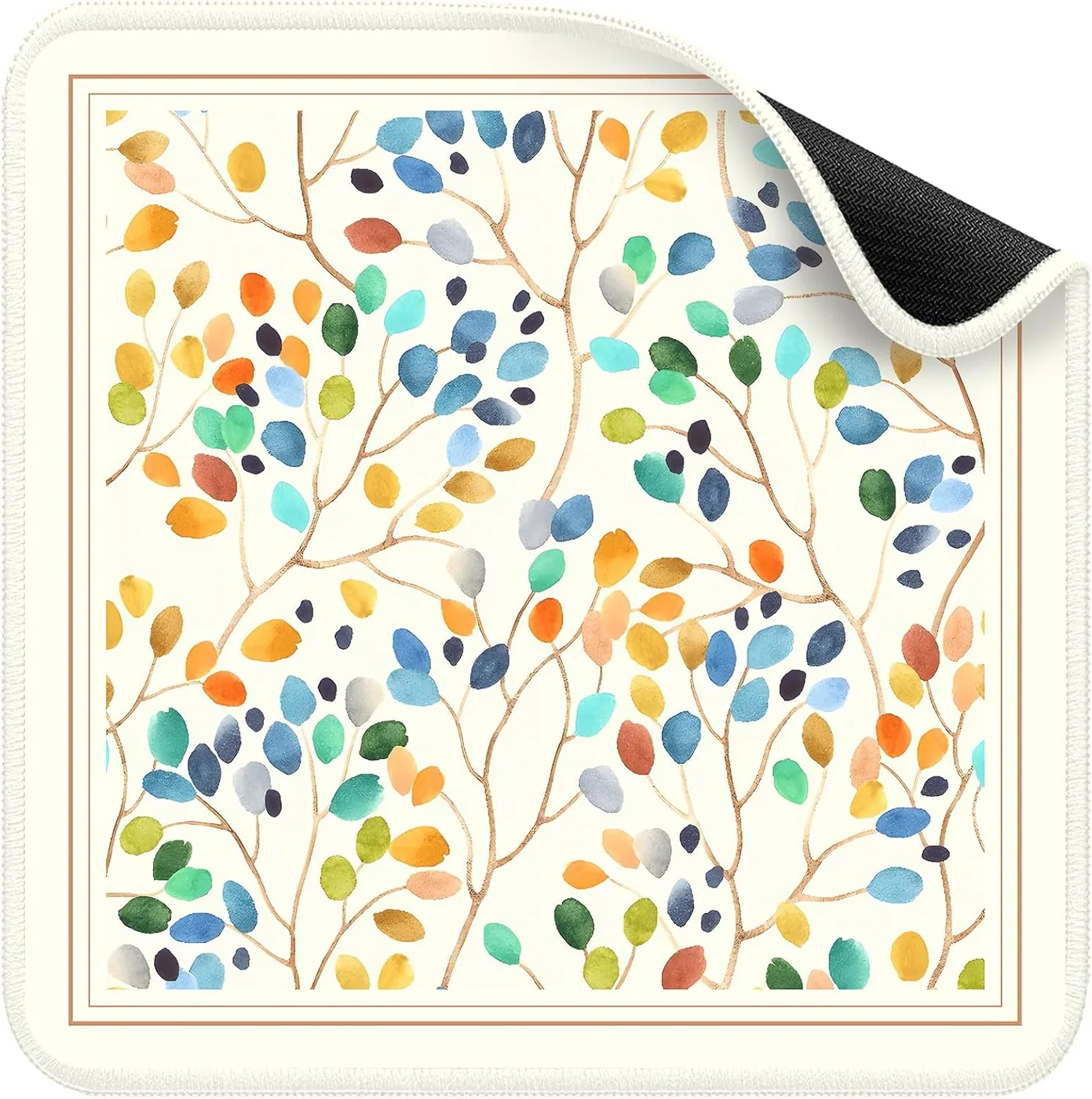 Deyimmei — Mahjong Mat 31.5 Inch Square - Greenery Leaves