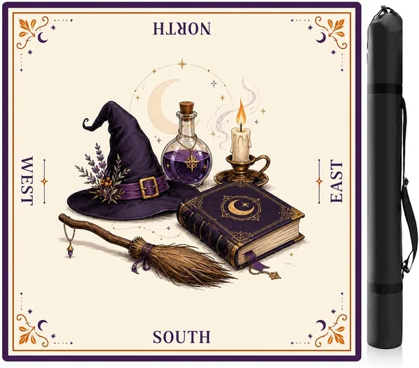 KAVORYX — Halloween Mystic Moon Magic Mahjong Mat, Non-Slip