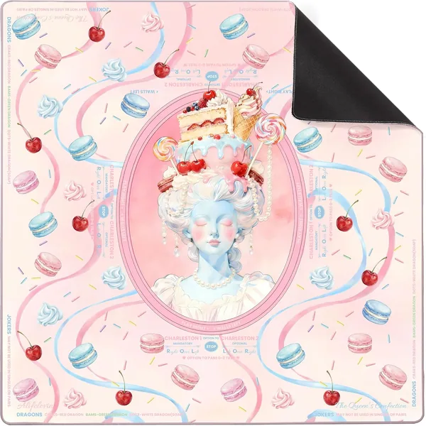 Alifelovin — Designer Mahjong Mat with Rules, The Queen's Confection, 31.5"