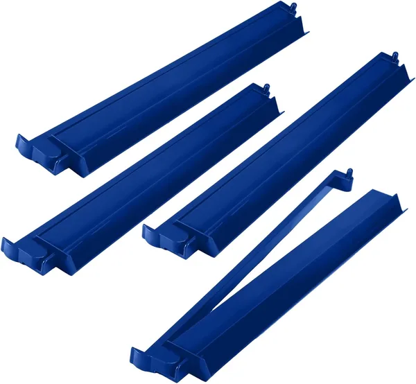 LaRandom — 4 Pcs 18.7 Inch Dark Blue Acrylic Mahjong Tile Racks with Pushers