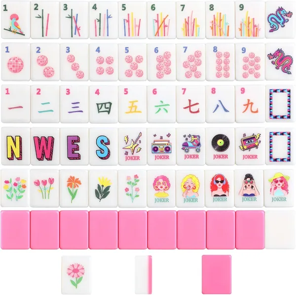 Teyva Daily — Disco Engraved 160 Mini Travel American Mahjong Tile Set