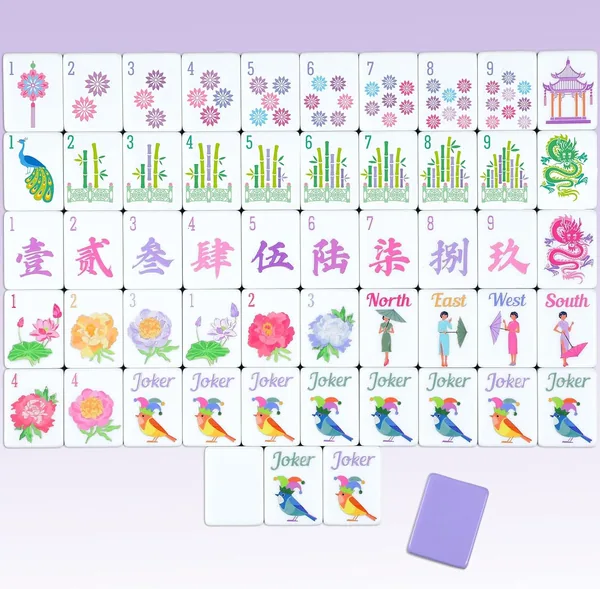 Arrowbash — 160 Pcs American Mahjong Tiles Set Only, 1.2 Inch, White