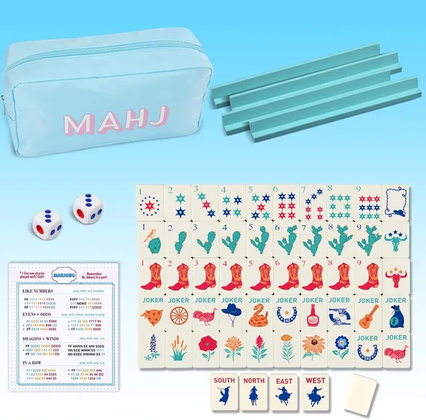 Soulchen — Mini American Mahjong Tile Set for Travel, Cowboy