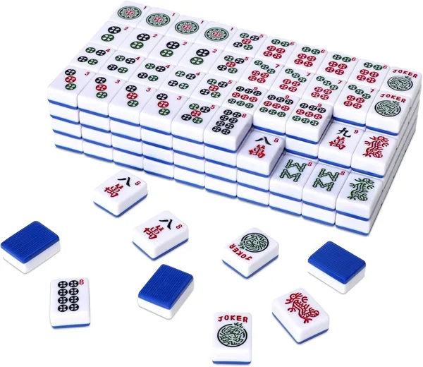 TIASUSAN — American Mahjong Tile Set with 166 Navy Blue Back Tiles (1.2", Tiles Only)