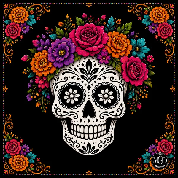 MahjGrandeDame — Muertos in Bloom Mahjong Mat
