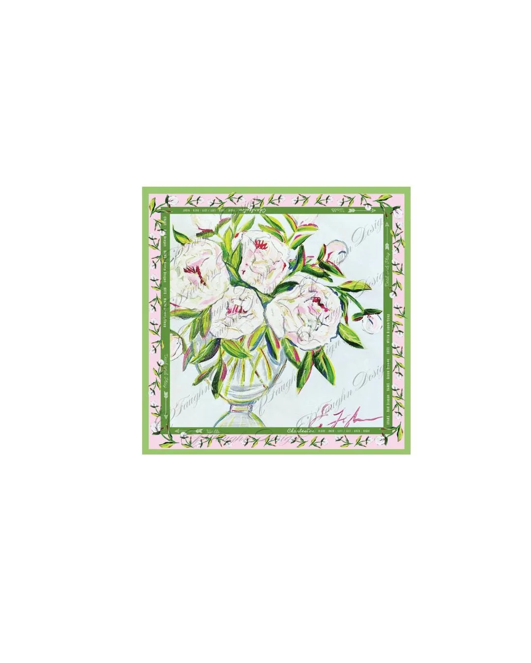 EpFaughnArtandDesign — Pink Peony Mahjong Mat