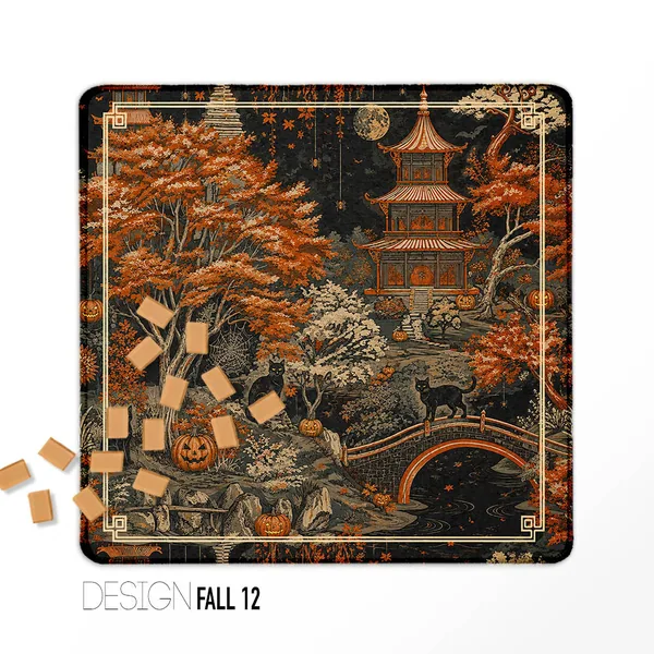 Fall Mahjong Mats - Design 12