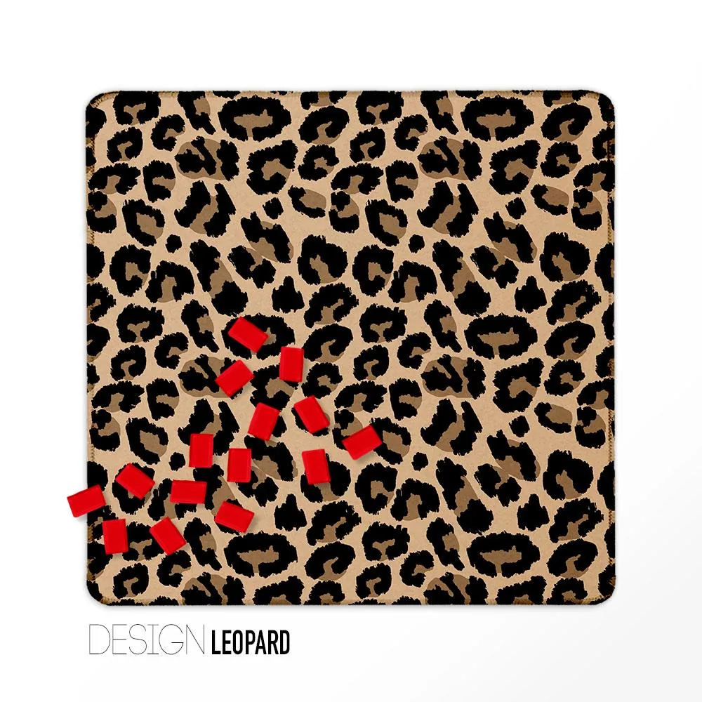 Travel Mahjong Mat, Non-Neoprene - Leopard