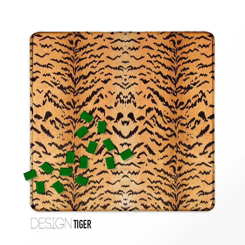 Custom Mahjong Mat, Animal Print - Tiger