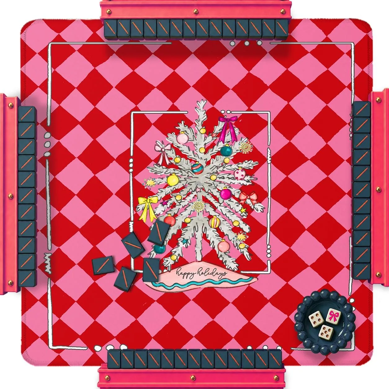 Christmas Custom Mahjong Mat - Tinsel