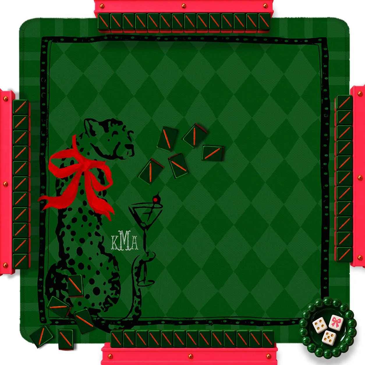 Christmas Custom Mahjong Mat - Party Animal