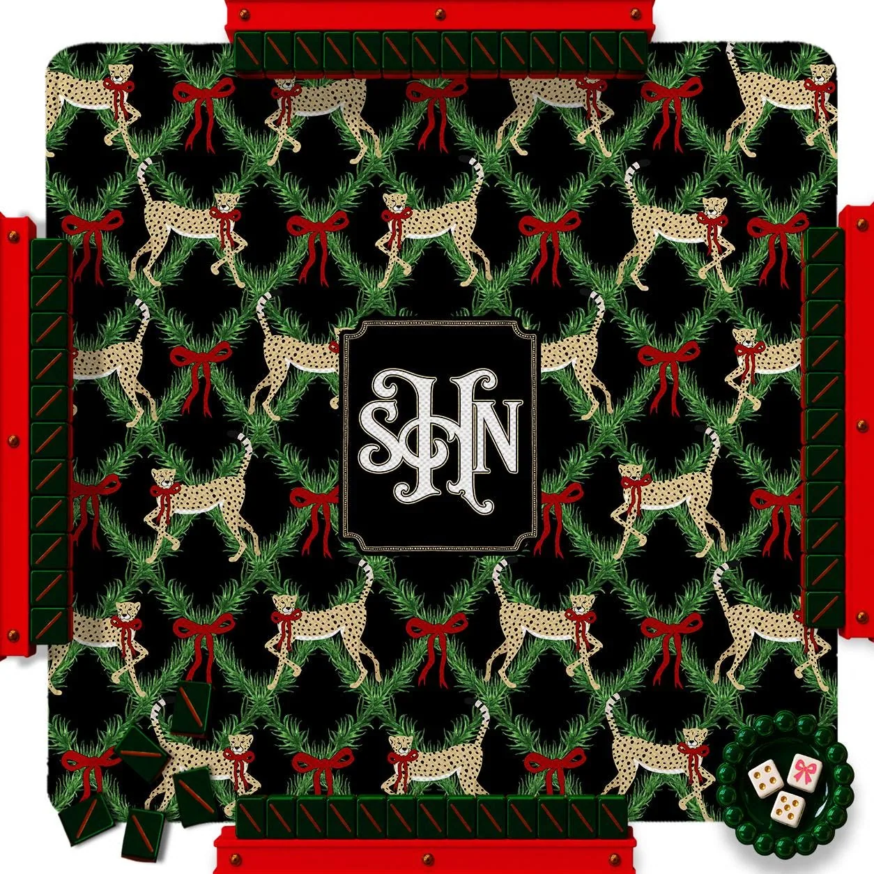 Christmas Custom Mahjong Mat - Merry