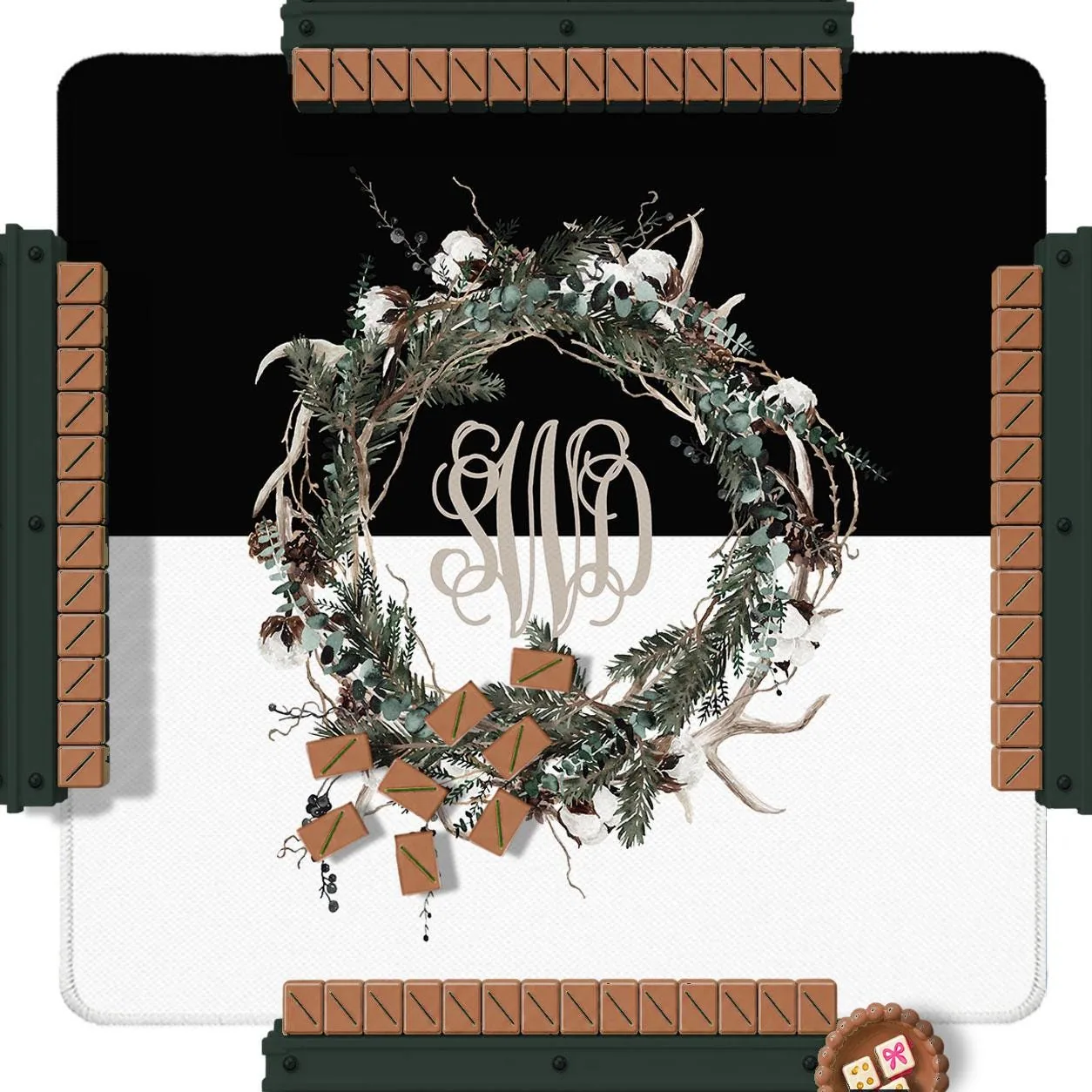 Christmas Custom Mahjong Mat - Woodland