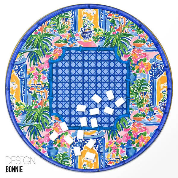 Custom Round Mahjong Mat - Bonnie