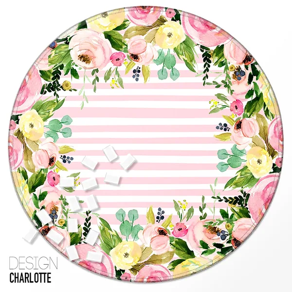 Custom Round Mahjong Mat - Charlotte