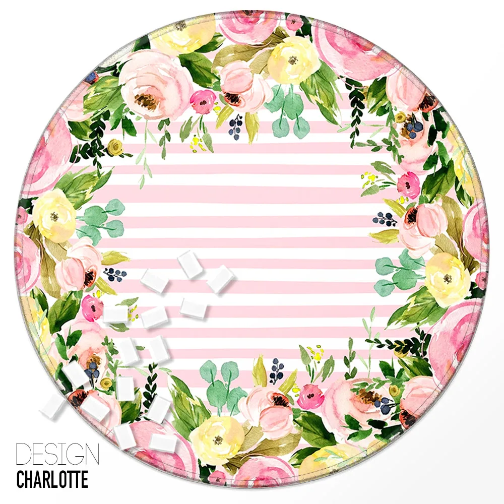 Custom Round Mahjong Mat - Charlotte