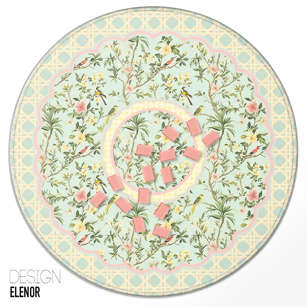 Custom Round Mahjong Mat - Elenor