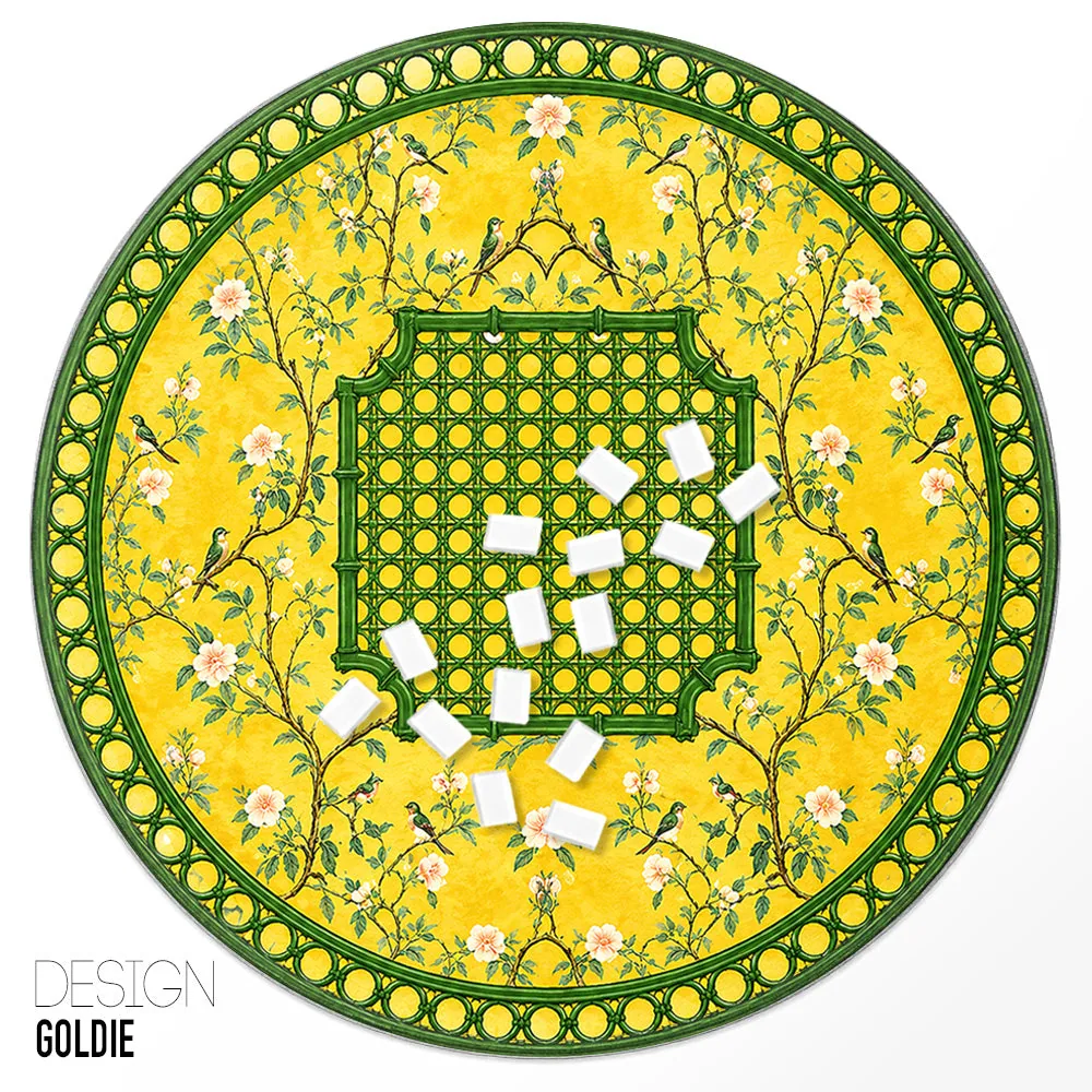 Custom Round Mahjong Mat - Goldie