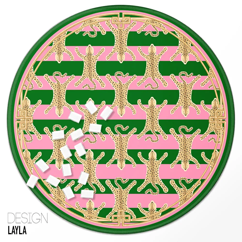 Custom Round Mahjong Mat - Layla
