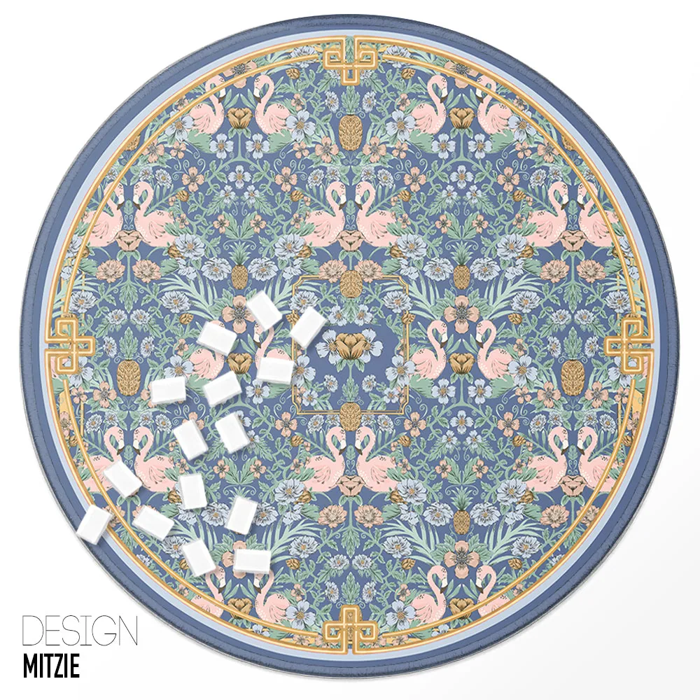 Custom Round Mahjong Mat - Mitzie