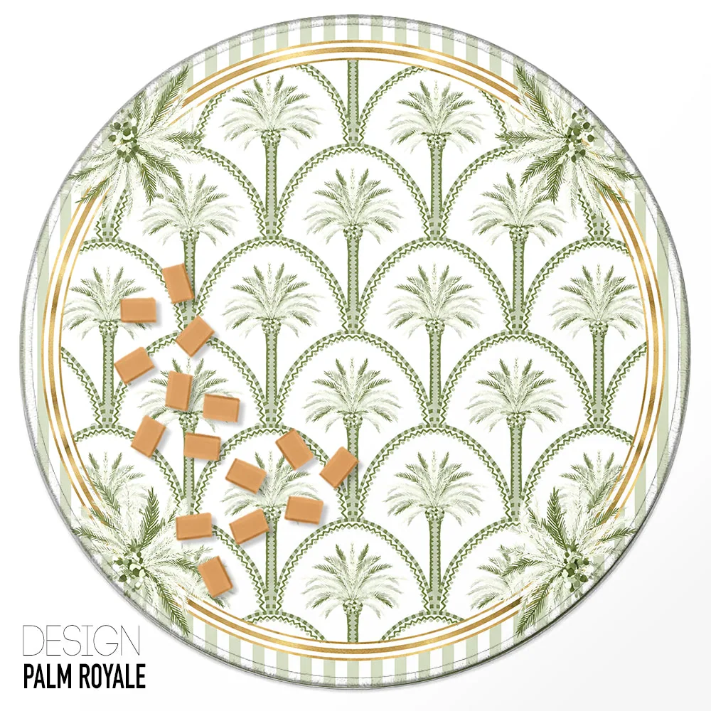 Custom Round Mahjong Mat - Palm Royale