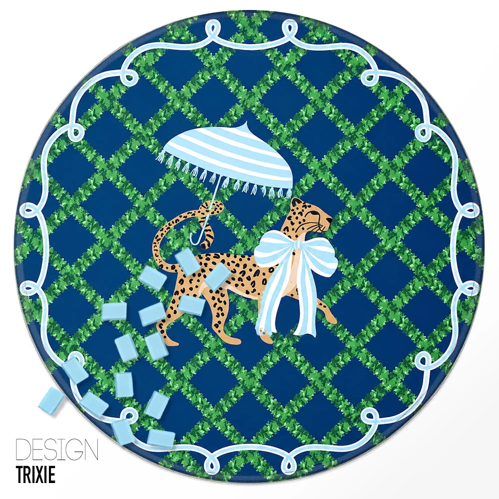 Custom Round Mahjong Mat - Trixie