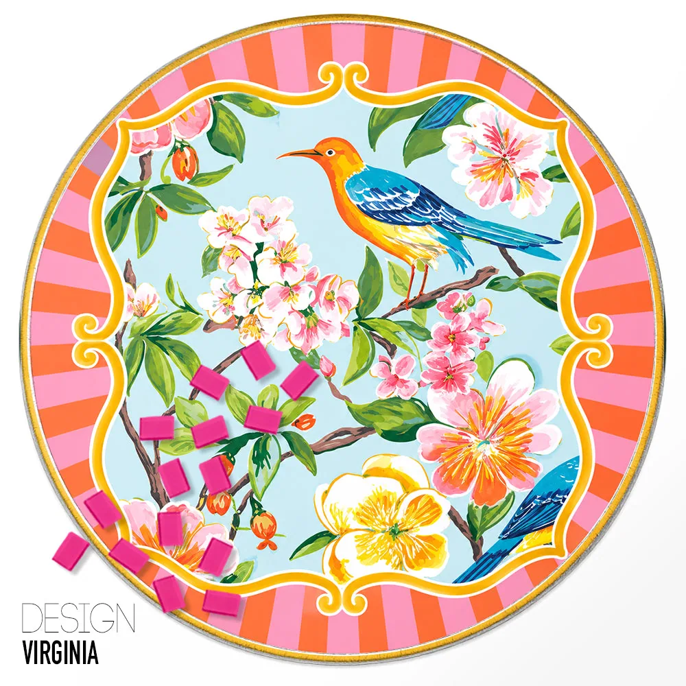Custom Round Mahjong Mat - Virginia