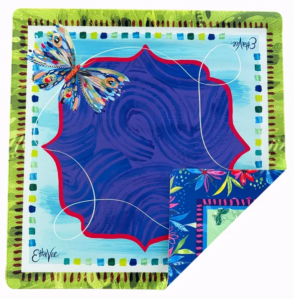 EttaVee "Butterfly" Double-Sided Mahjong Mat