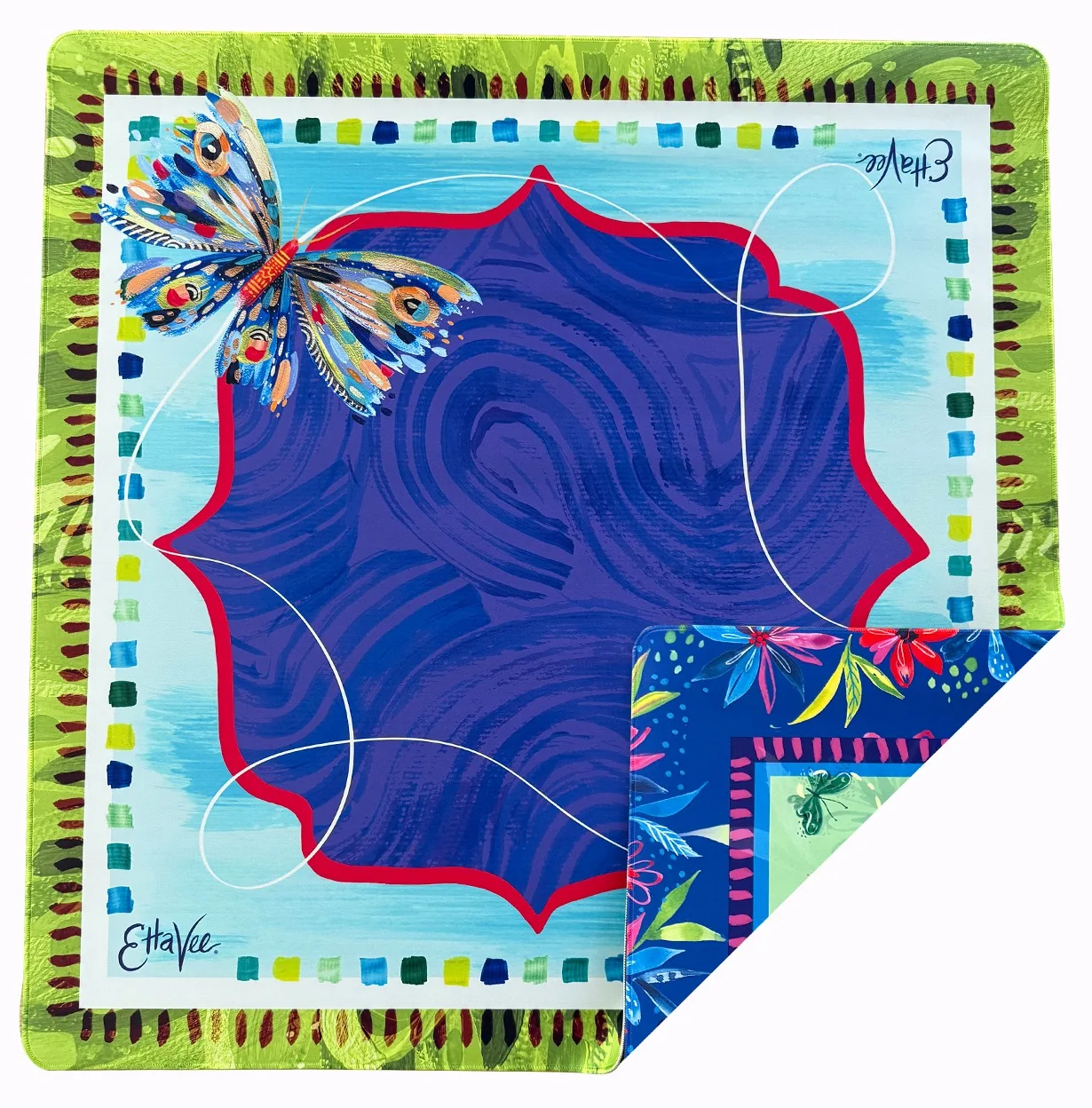 EttaVee "Butterfly" Double-Sided Mahjong Mat