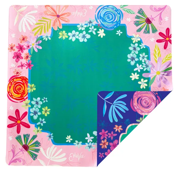 EttaVee "Happy Fleurs" Double-Sided Mahjong Mat