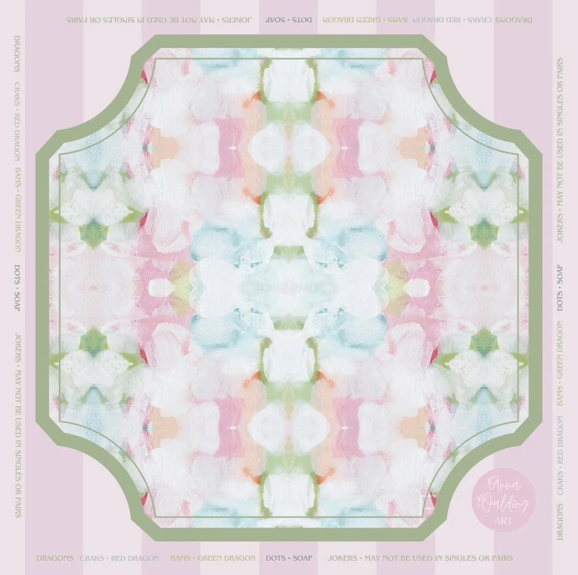 Pastel Petal Mahjong Mat