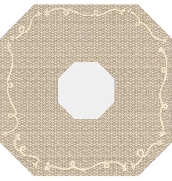 Nantucket Blonde Basket Mahjong Gaming Mat (Center Cutout)